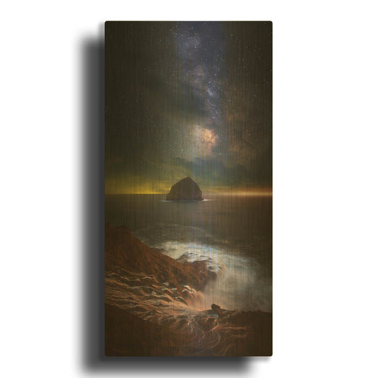 'Kiwanda Skies' By Darren White Gold Metal Wall Art