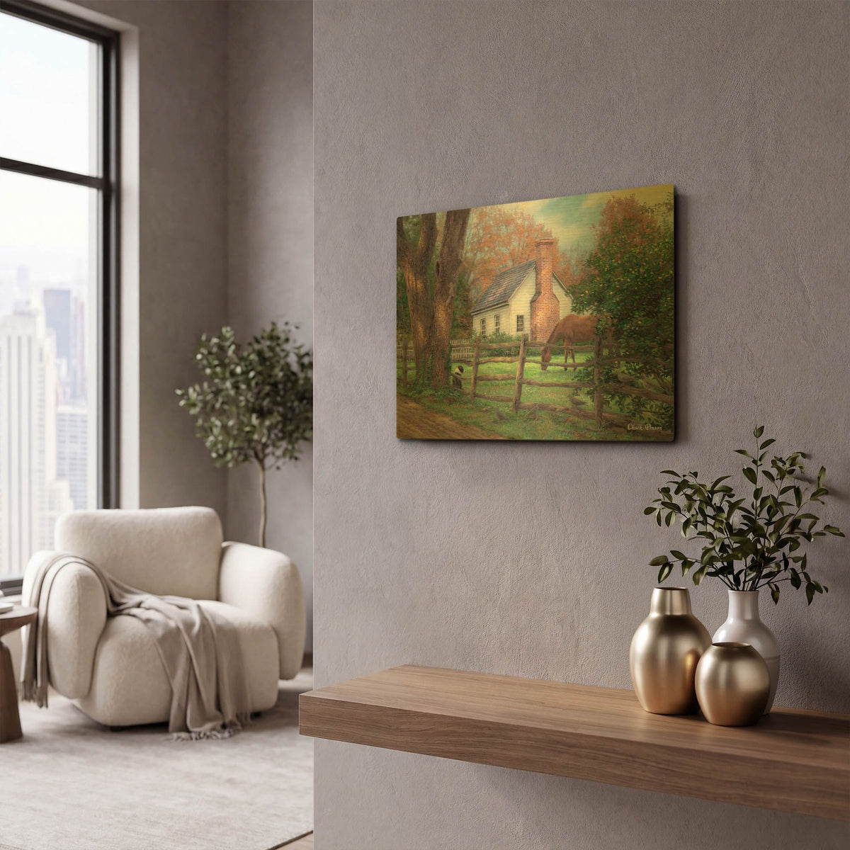 'Where Time Moves Slower' By Chuck Pinson Gold Metal Wall Art