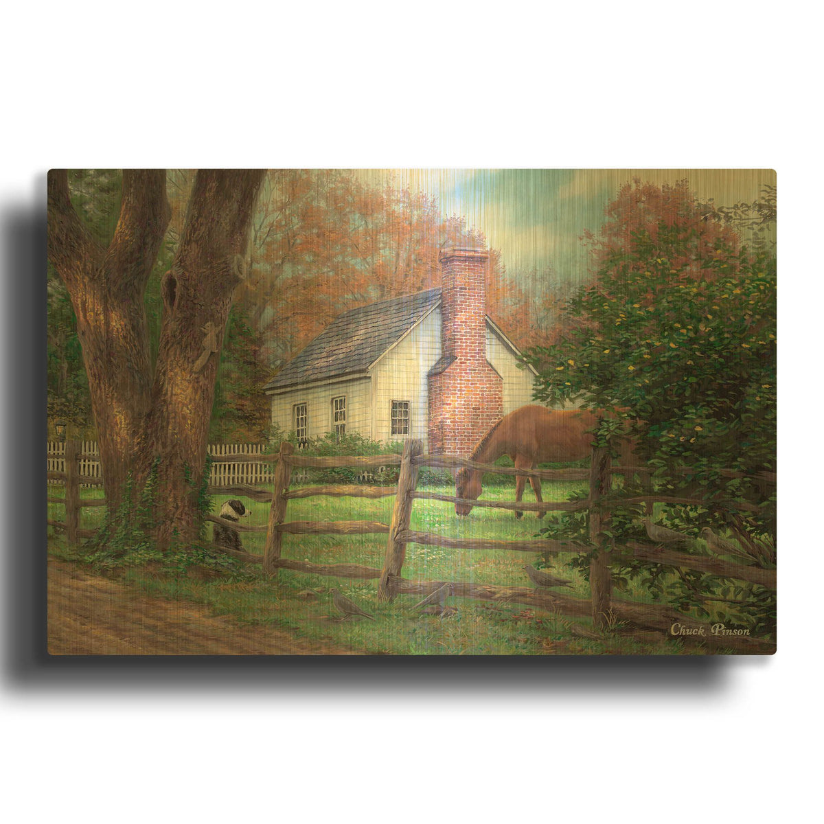 'Where Time Moves Slower' By Chuck Pinson Gold Metal Wall Art