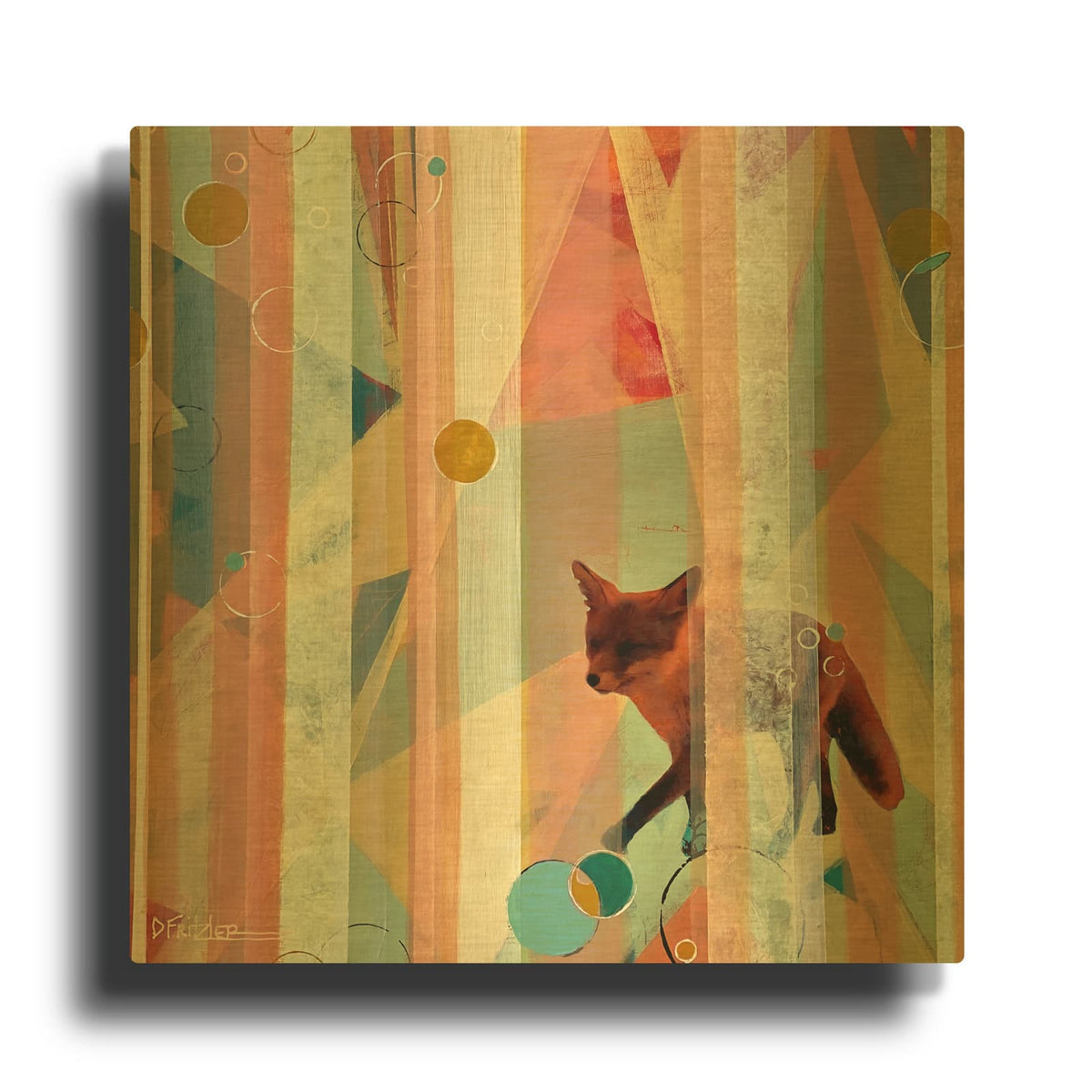 'Making My Move' By Dianna Fritzler Gold Metal Wall Art