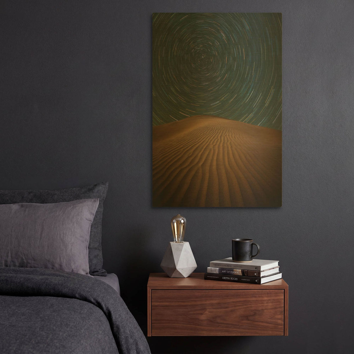 'Alone on the Dunes' By Darren White Gold Metal Wall Art