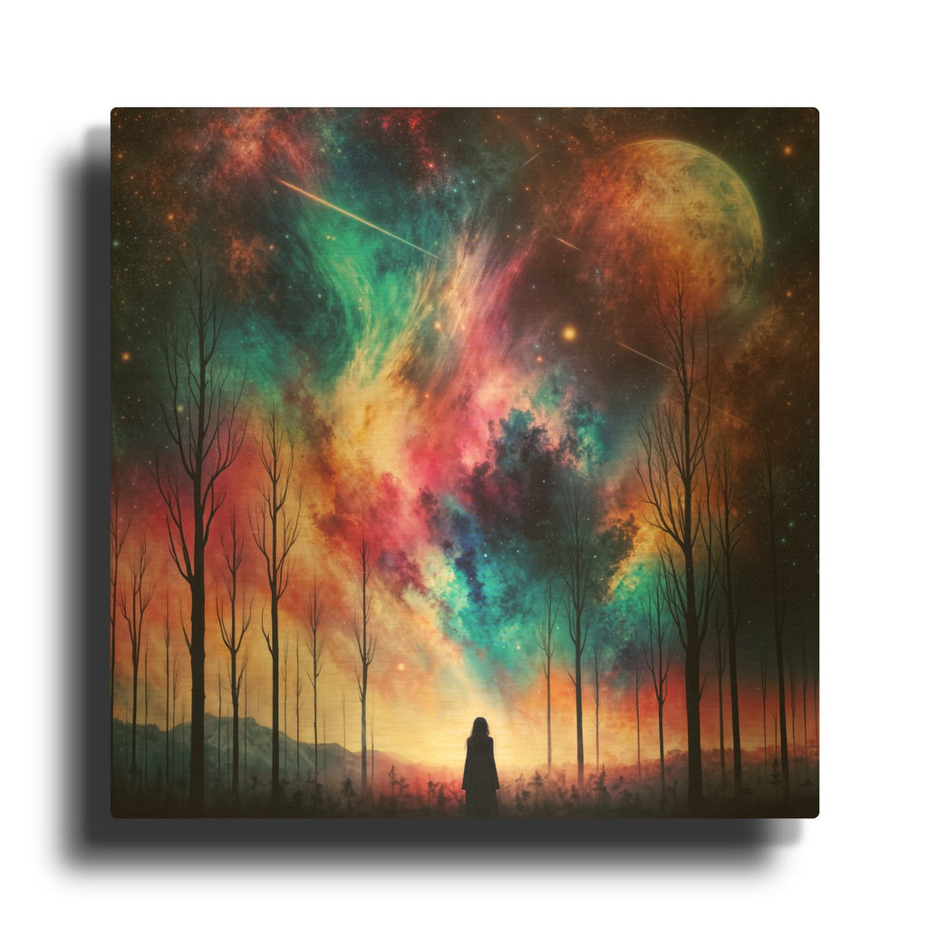 'Universe On Fire' By Rey Klimt Gold Metal Wall Art
