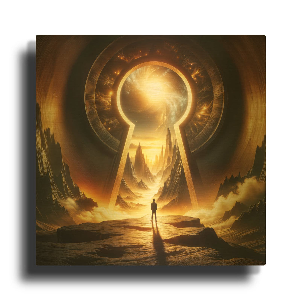 'Unlock Your Path' By Rey Klimt Gold Metal Wall Art