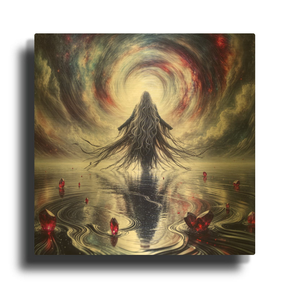 'Walking On Water' By Rey Klimt Gold Metal Wall Art