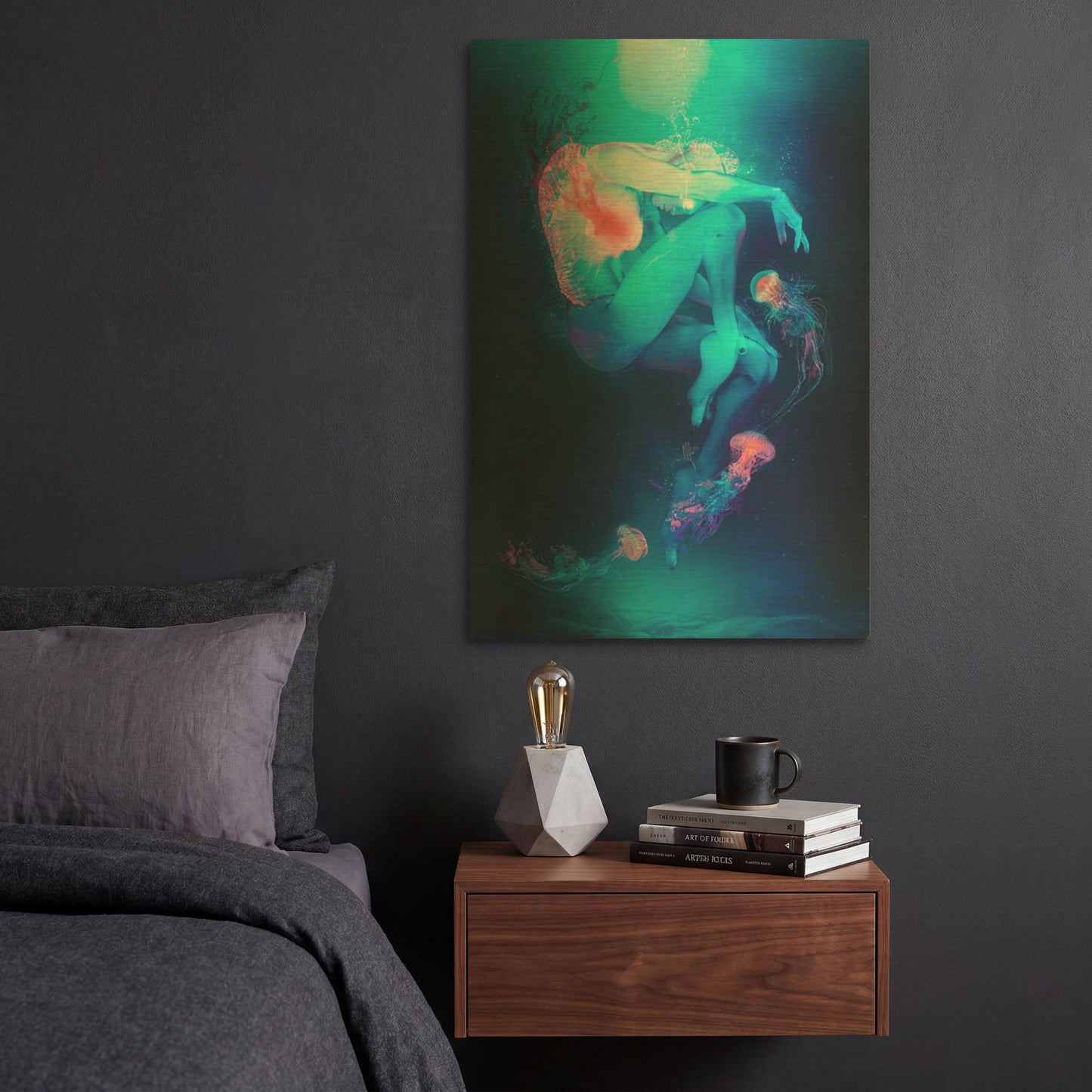 'Adagio for Stings' By Mario Sanchez Nevado Gold Metal Wall Art