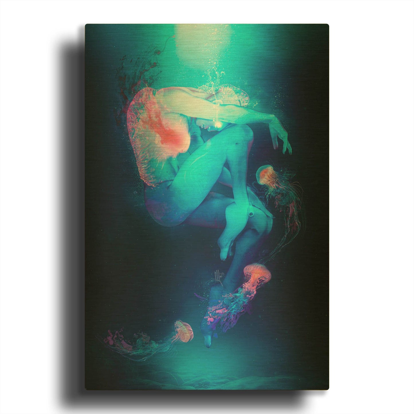 'Adagio for Stings' By Mario Sanchez Nevado Gold Metal Wall Art