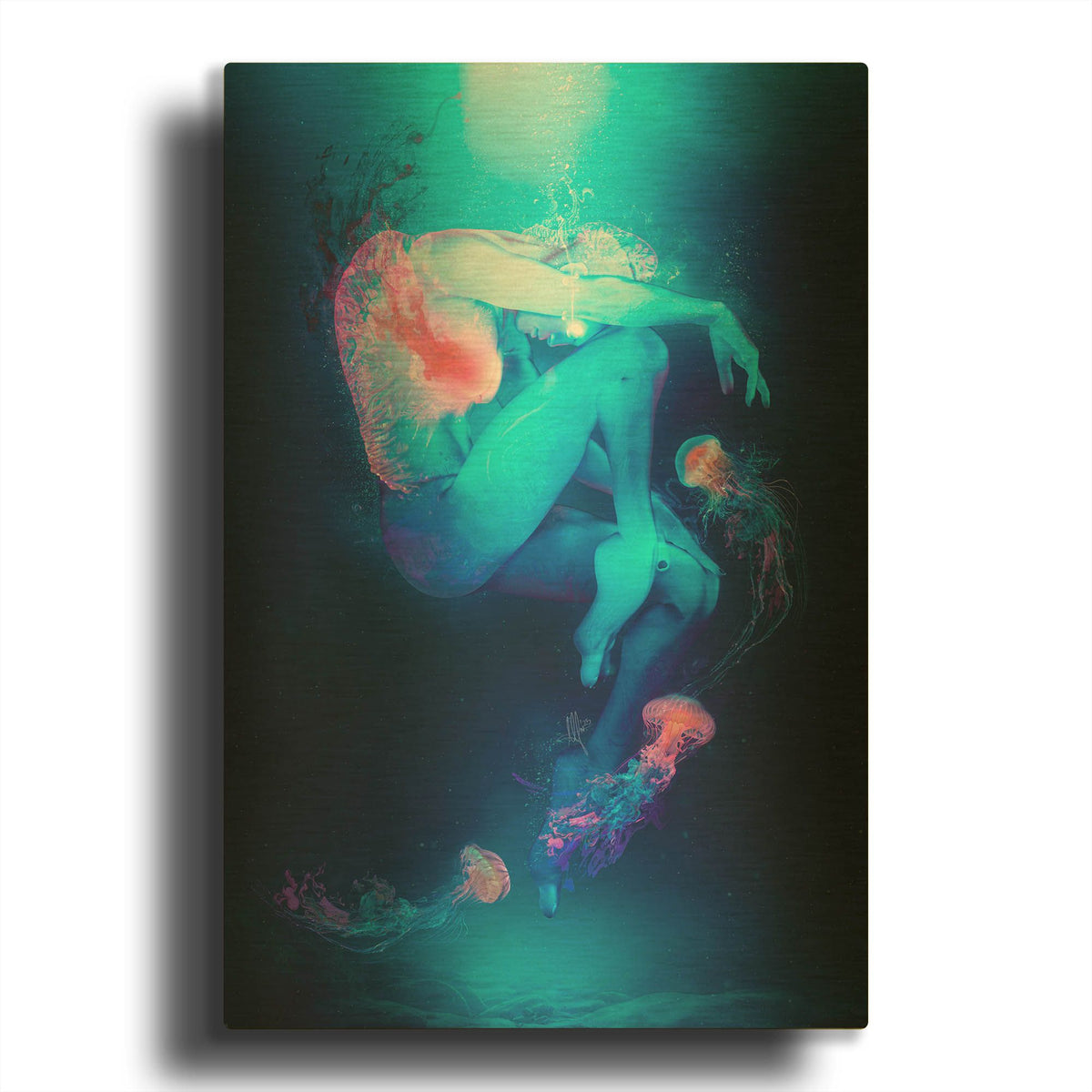 'Adagio for Stings' By Mario Sanchez Nevado Gold Metal Wall Art