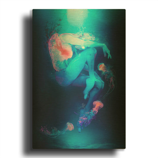 'Adagio for Stings' By Mario Sanchez Nevado Gold Metal Wall Art