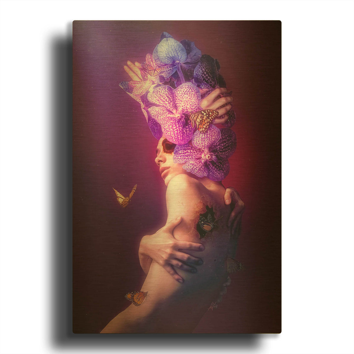 'Chrysalis' By Mario Sanchez Nevado Gold Metal Wall Art