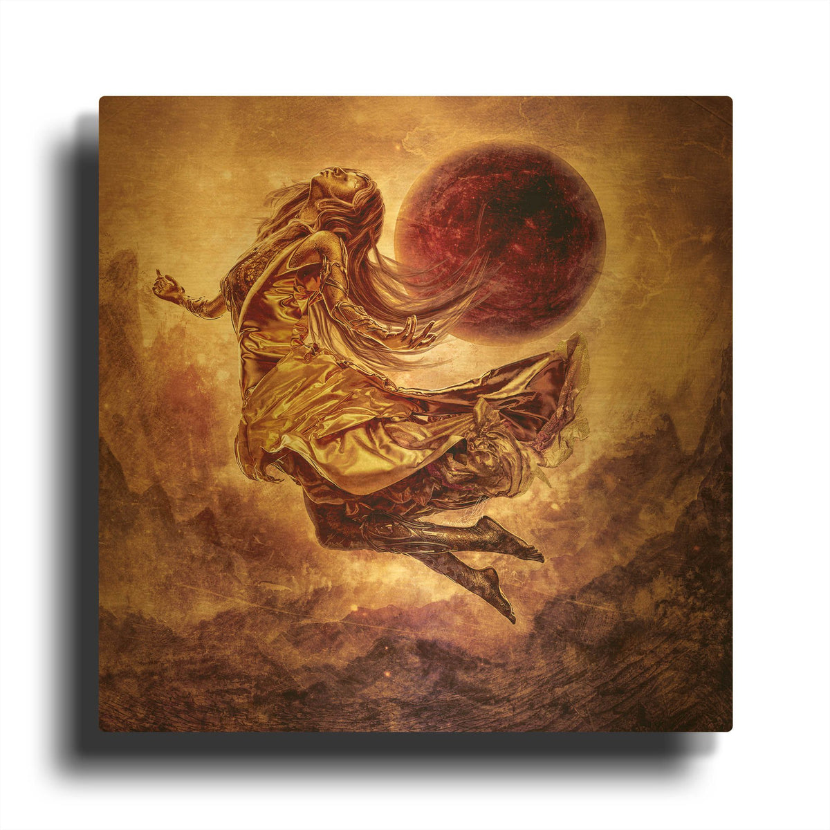 'Gilded' By Mario Sanchez Nevado Gold Metal Wall Art