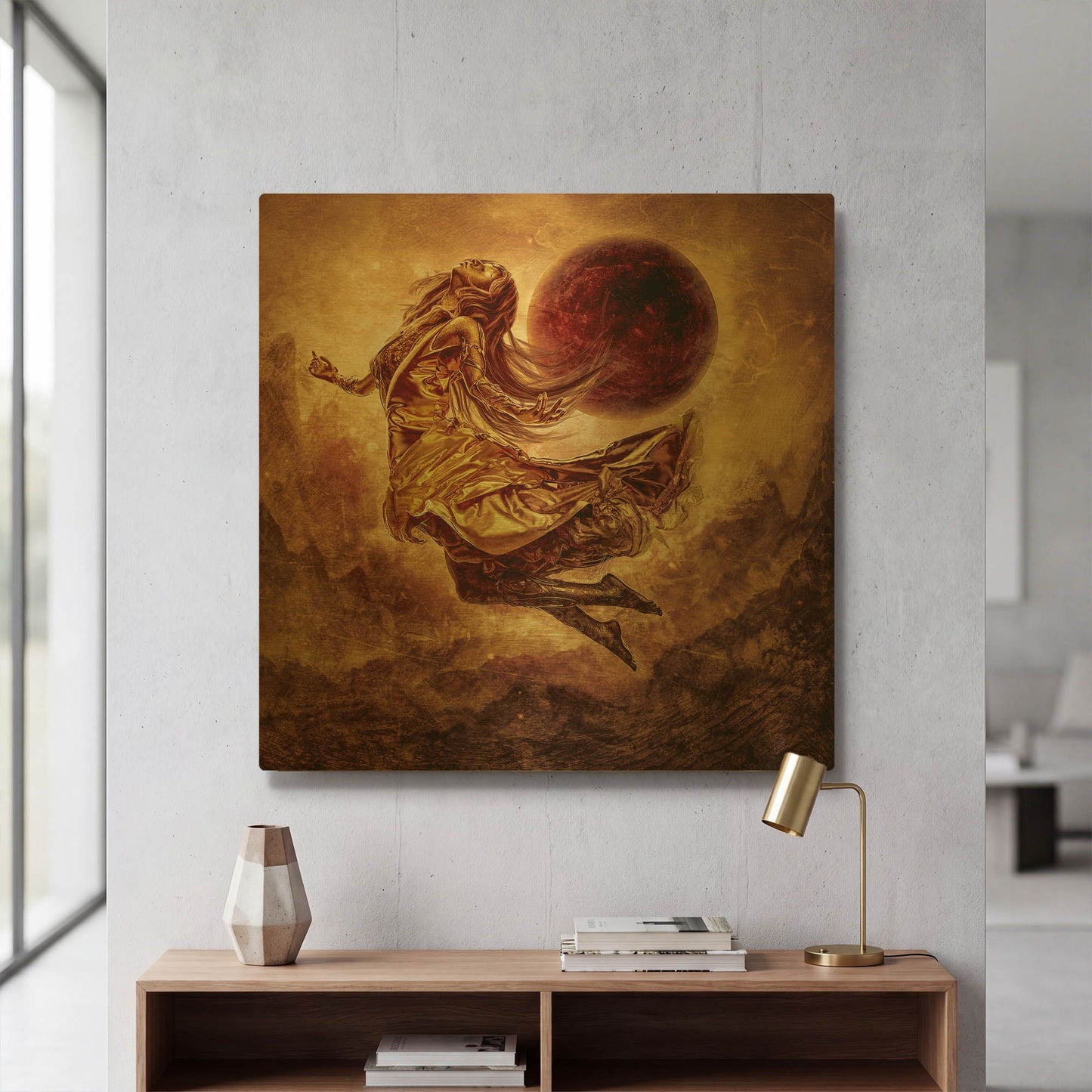 'Gilded' By Mario Sanchez Nevado Gold Metal Wall Art