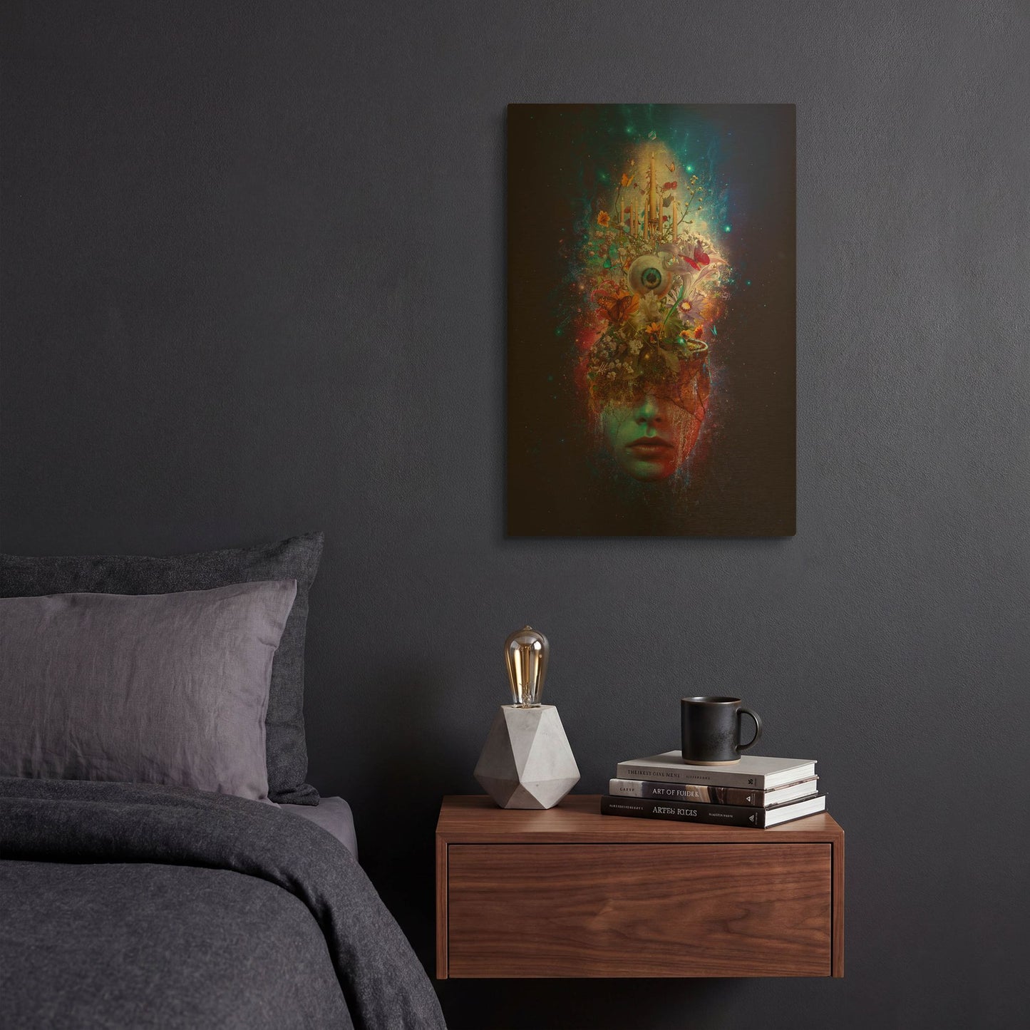 'Mindscape' By Mario Sanchez Nevado Gold Metal Wall Art