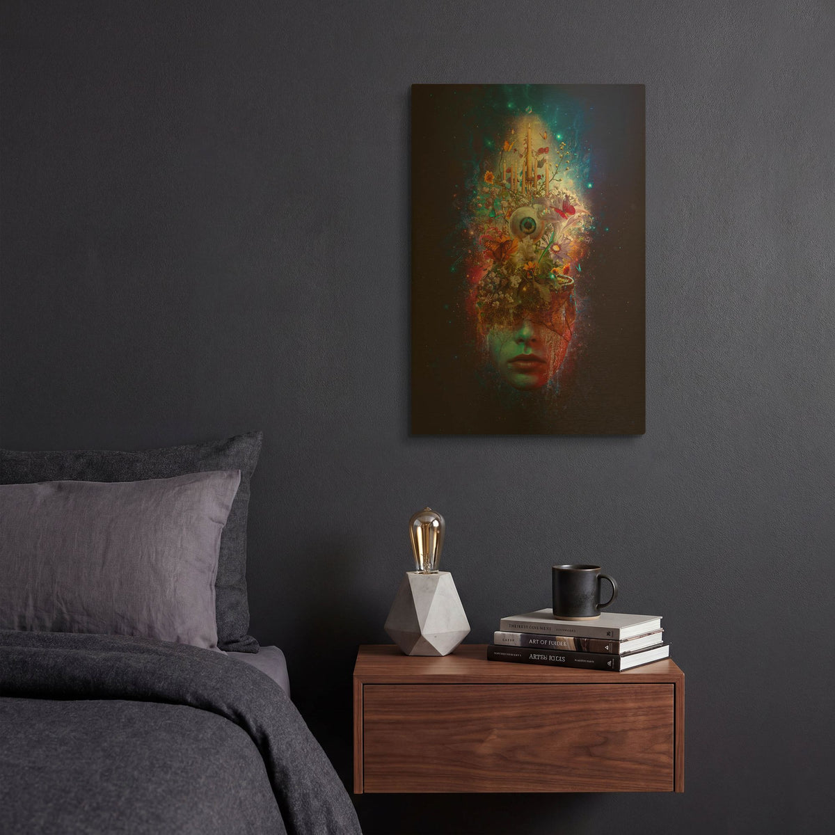 'Mindscape' By Mario Sanchez Nevado Gold Metal Wall Art