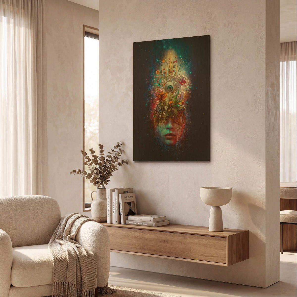 'Mindscape' By Mario Sanchez Nevado Gold Metal Wall Art
