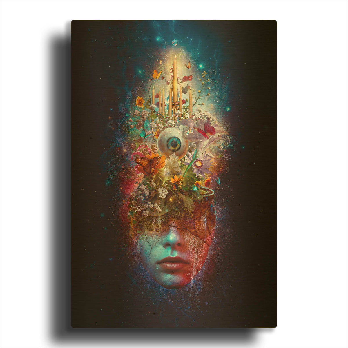 'Mindscape' By Mario Sanchez Nevado Gold Metal Wall Art