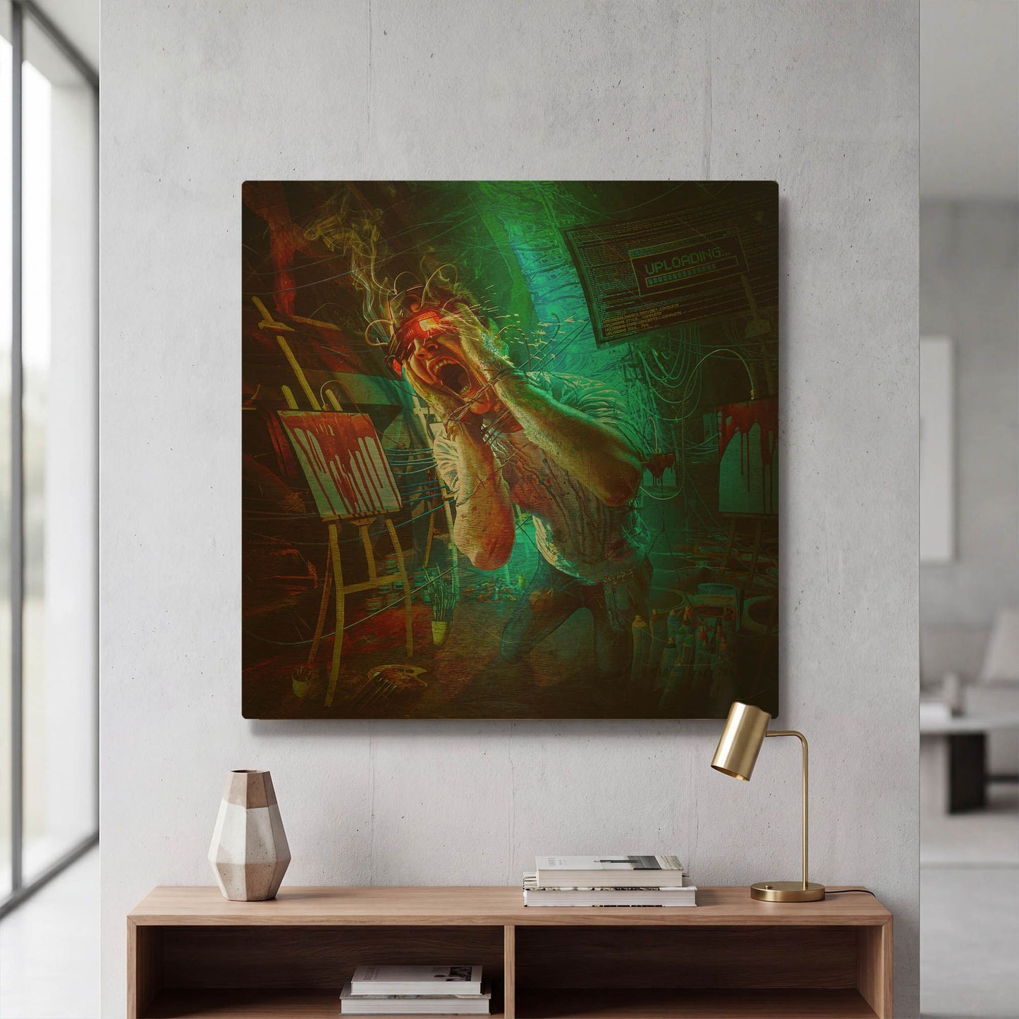 'State of the Art' By Mario Sanchez Nevado Gold Metal Wall Art