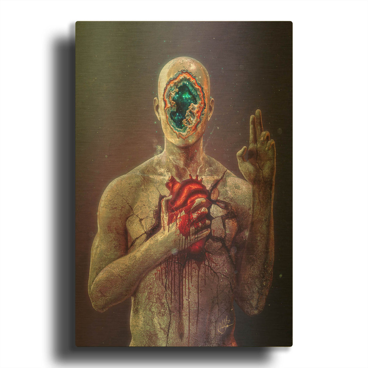 'The Oath' By Mario Sanchez Nevado Gold Metal Wall Art