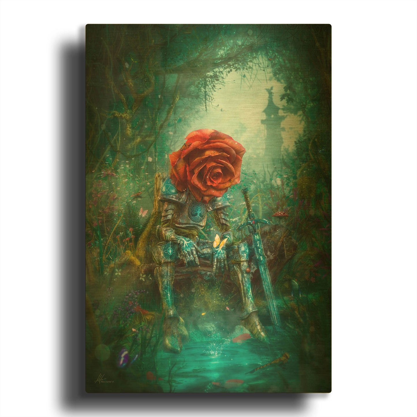 'The Redmarsh Art' By Mario Sanchez Nevado Gold Metal Wall Art
