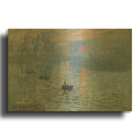 'Impression, Sunrise' By Claude Monet Gold Metal Wall Art