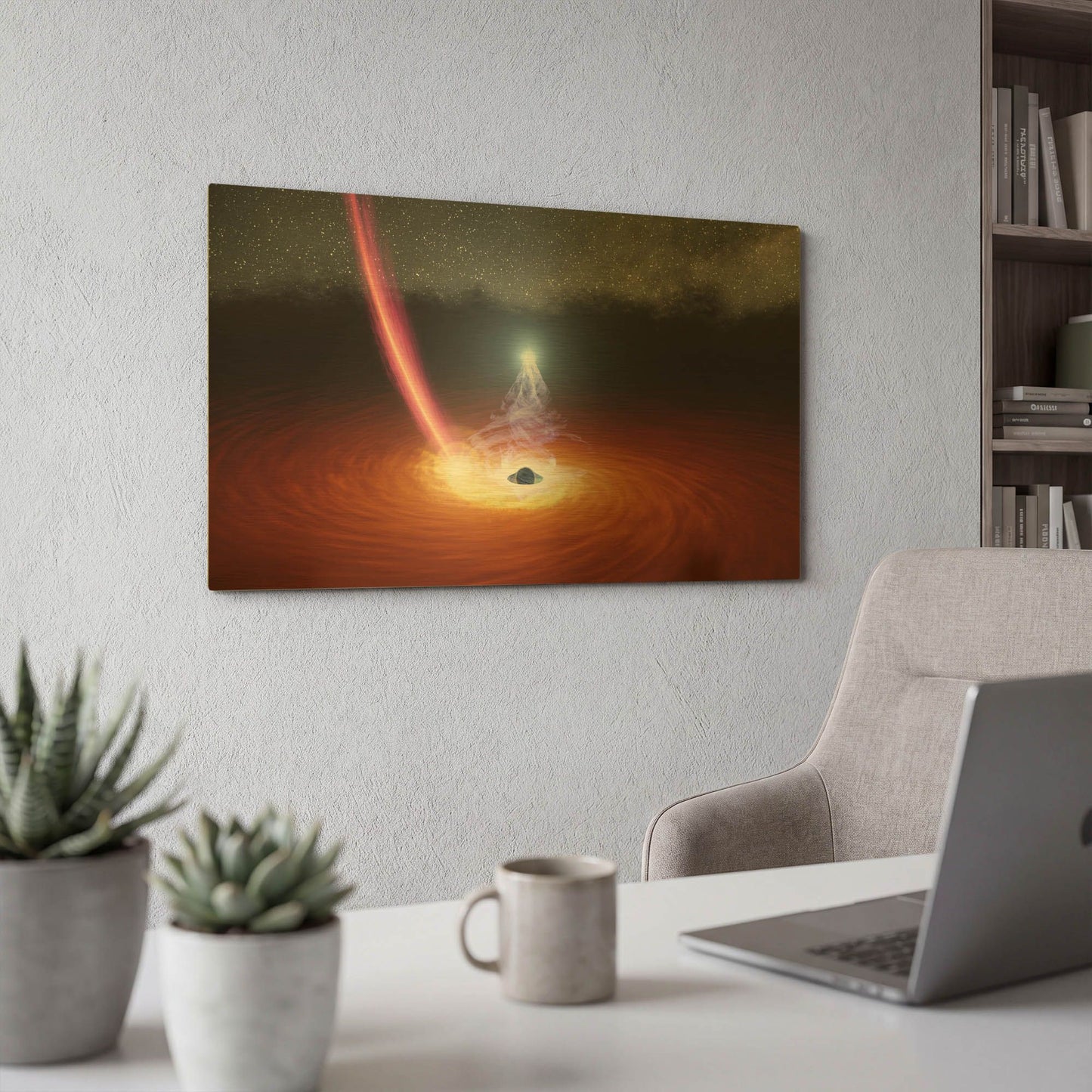 'Black Hole Corona' By NASA Space Photos Gold Metal Wall Art