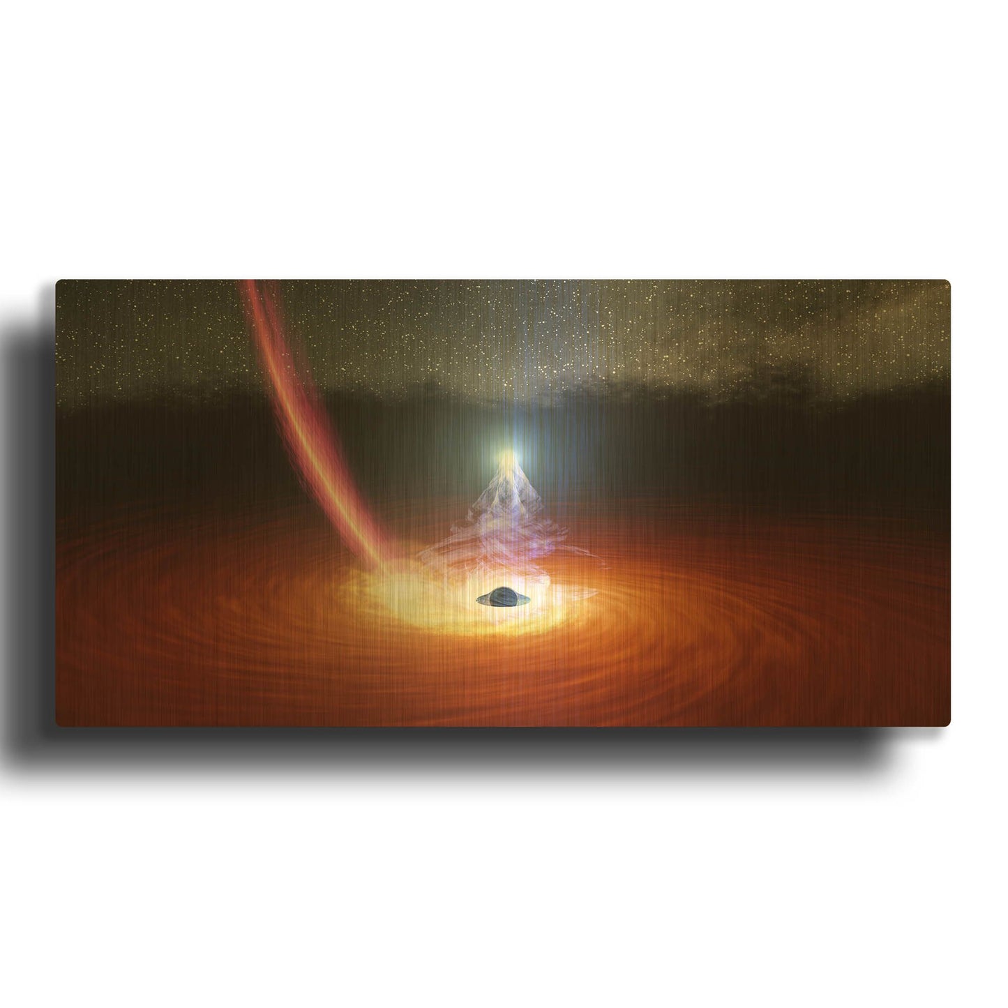 'Black Hole Corona' By NASA Space Photos Gold Metal Wall Art