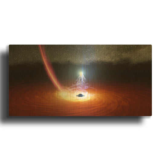 'Black Hole Corona' By NASA Space Photos Gold Metal Wall Art