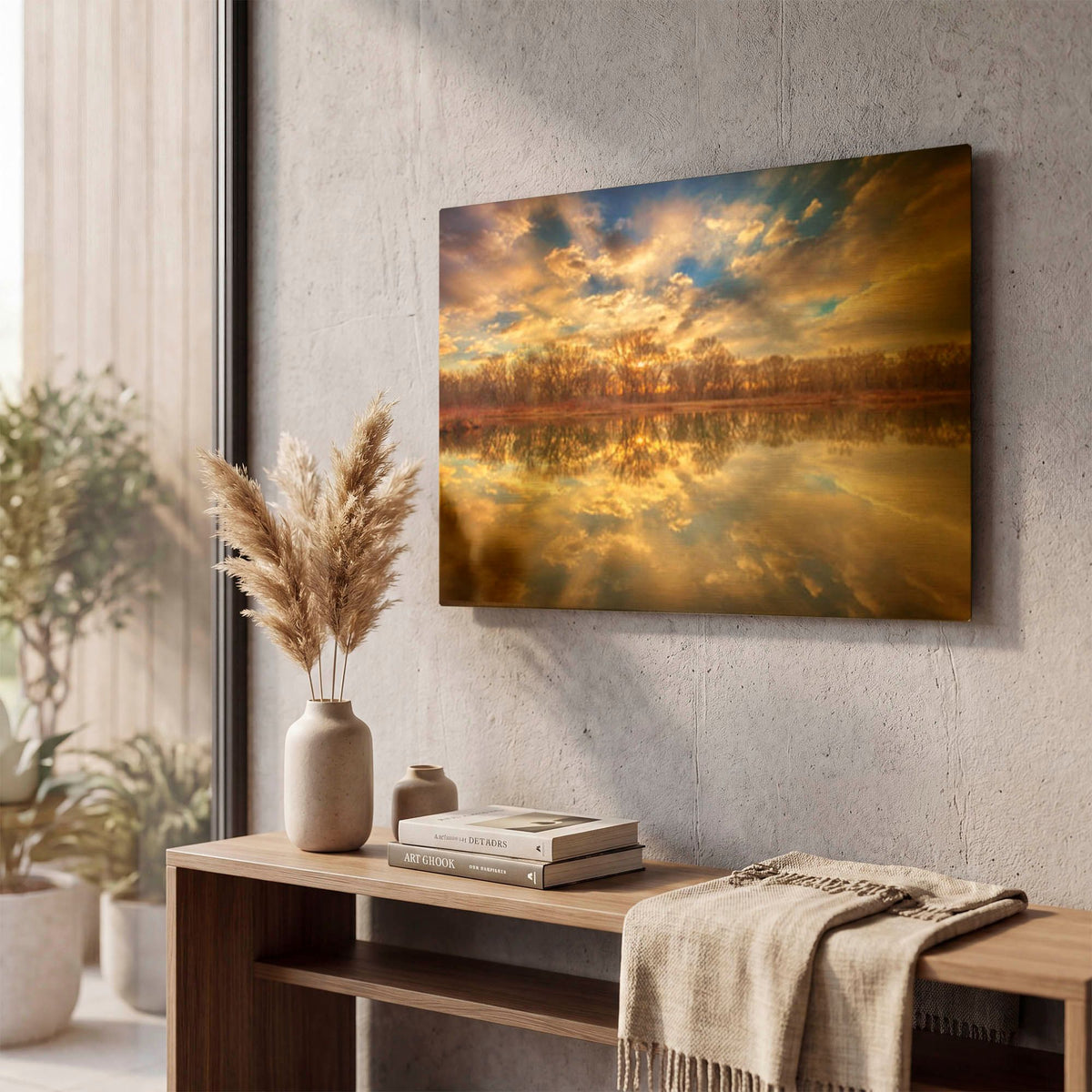 'Chatfield Sunrise' By Darren White Gold Metal Wall Art