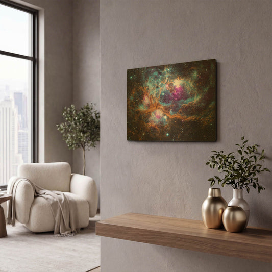 'Cosmic Winert Wonderland' By NASA Space Photos Gold Metal Wall Art