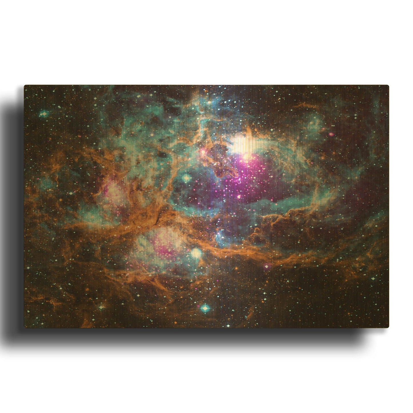 'Cosmic Winert Wonderland' By NASA Space Photos Gold Metal Wall Art