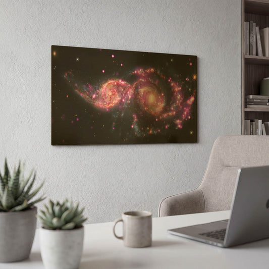 'Galactic Dance' By NASA Space Photos Gold Metal Wall Art