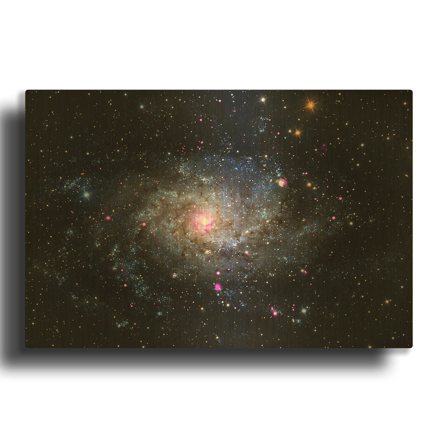 'Messier 33' By NASA Space Photos Gold Metal Wall Art