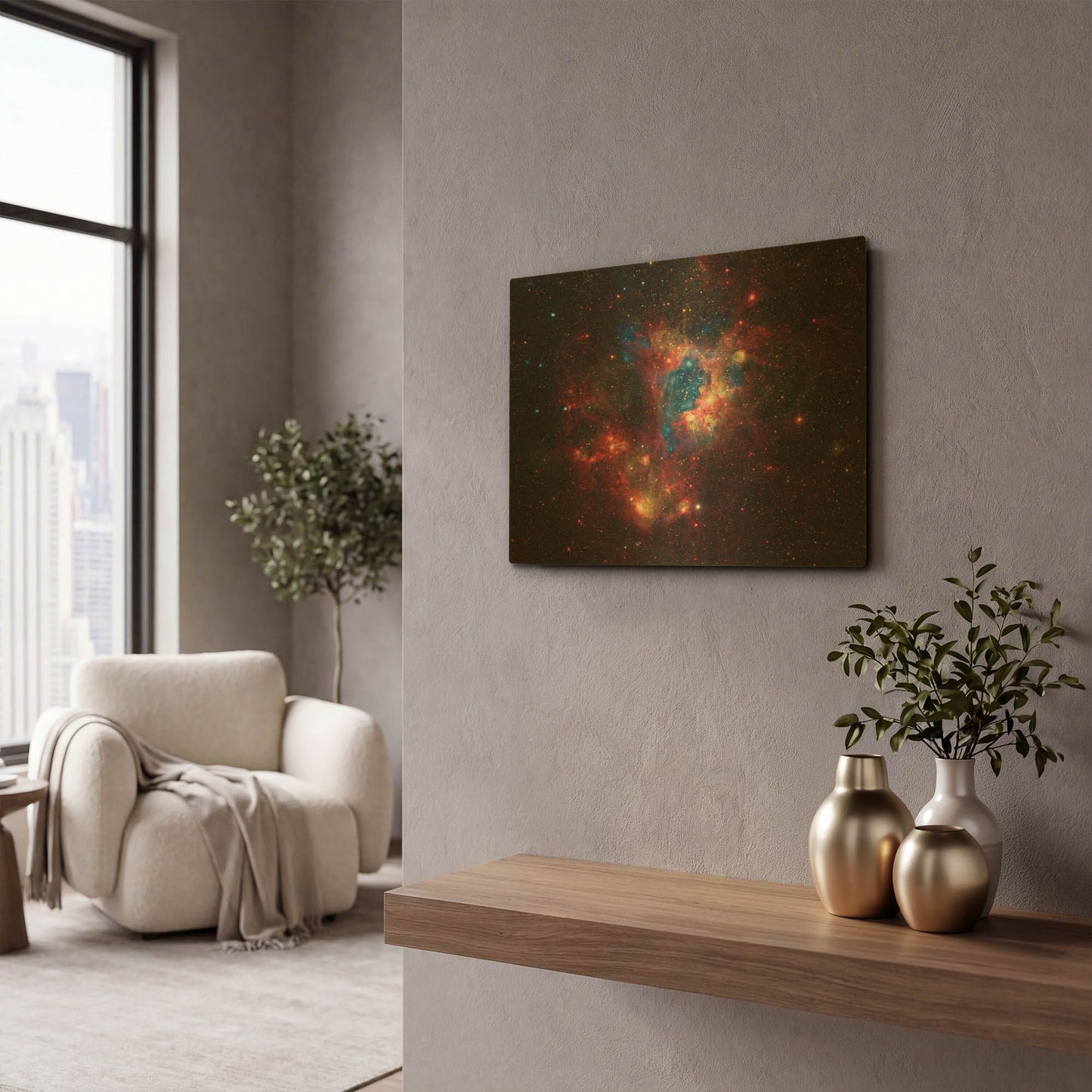'NGC 1929 Superbubble' By NASA Space Photos Gold Metal Wall Art