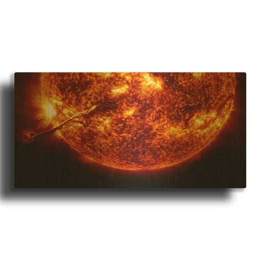 'Solar Flare' By NASA Space Photos Gold Metal Wall Art