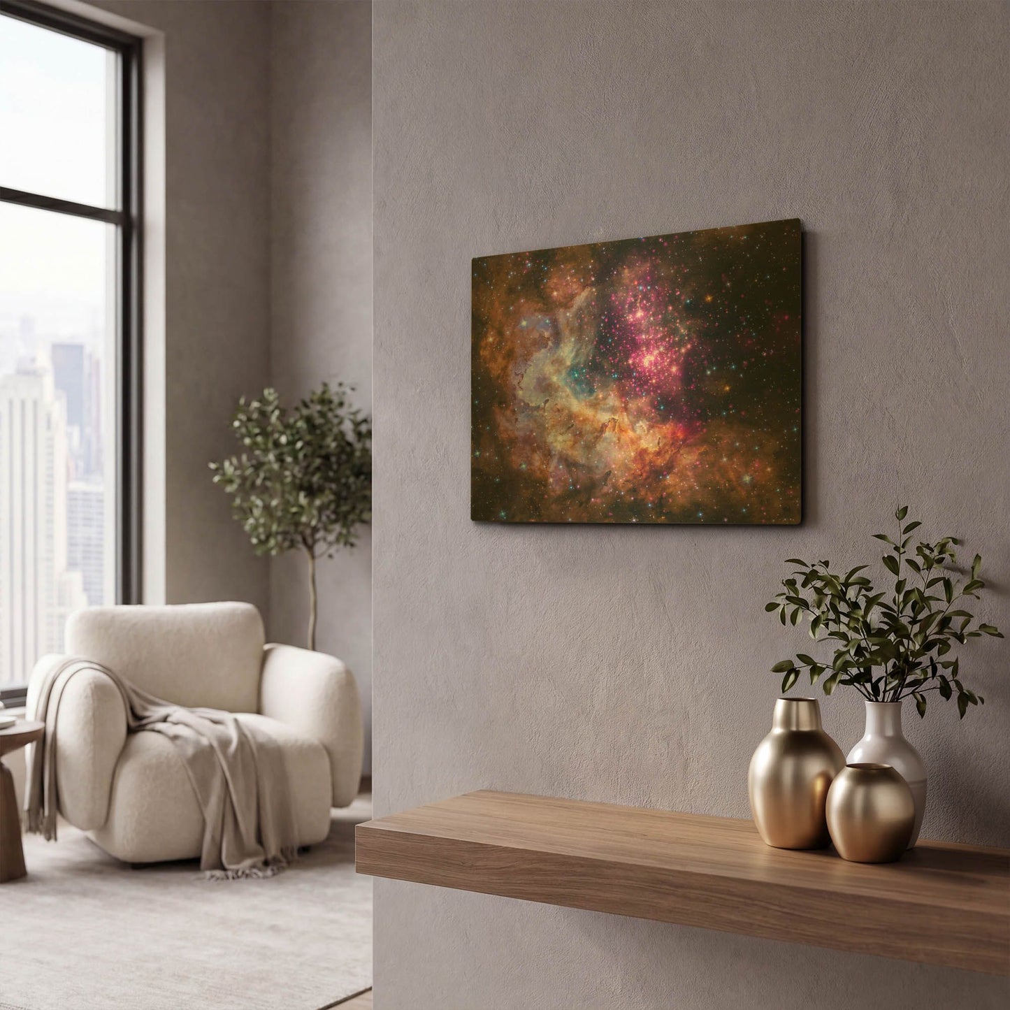 'Westerlund 2' By NASA Space Photos Gold Metal Wall Art