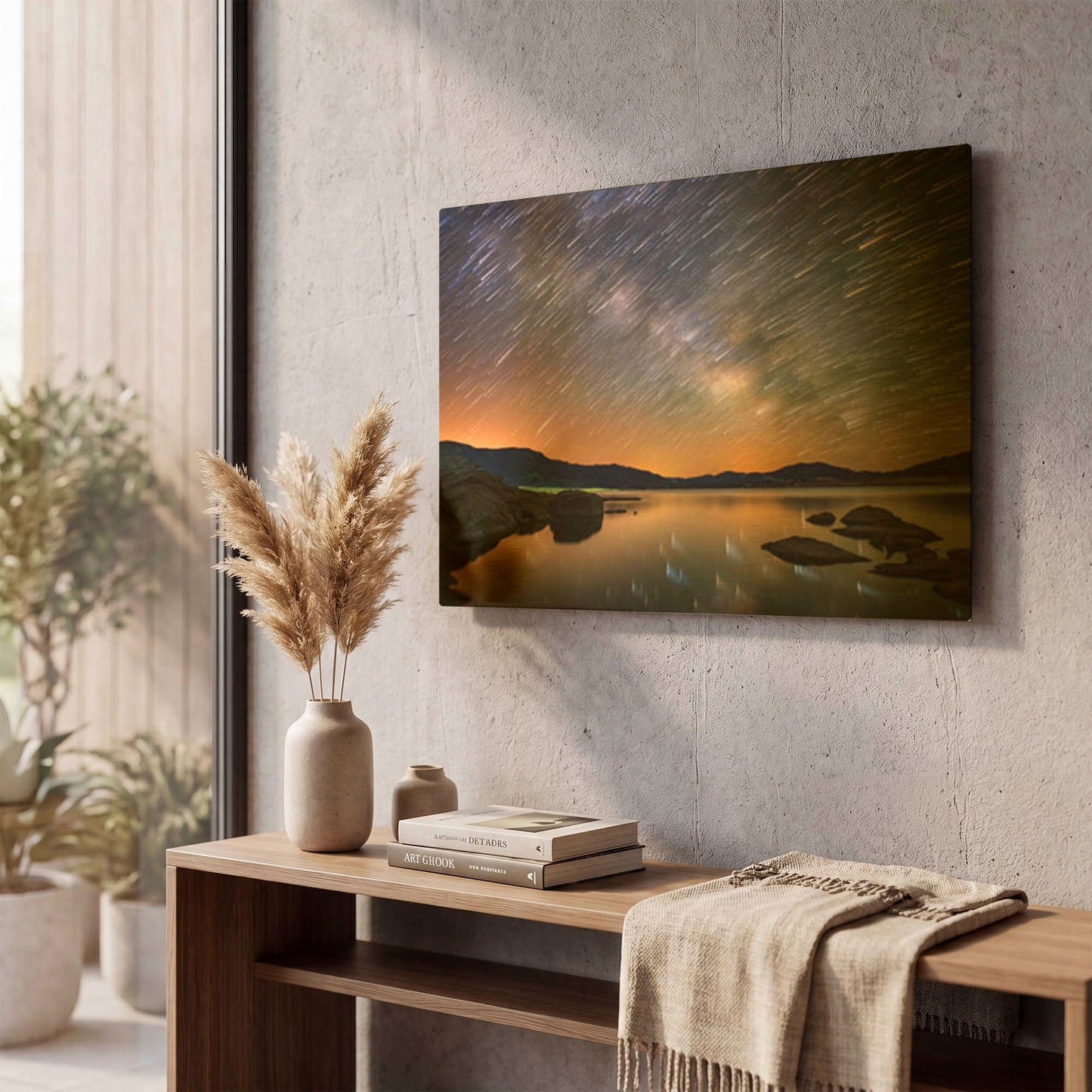 'Comet Storm copy copy' By Darren White Gold Metal Wall Art