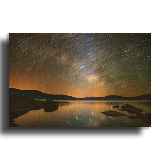 'Comet Storm copy copy' By Darren White Gold Metal Wall Art