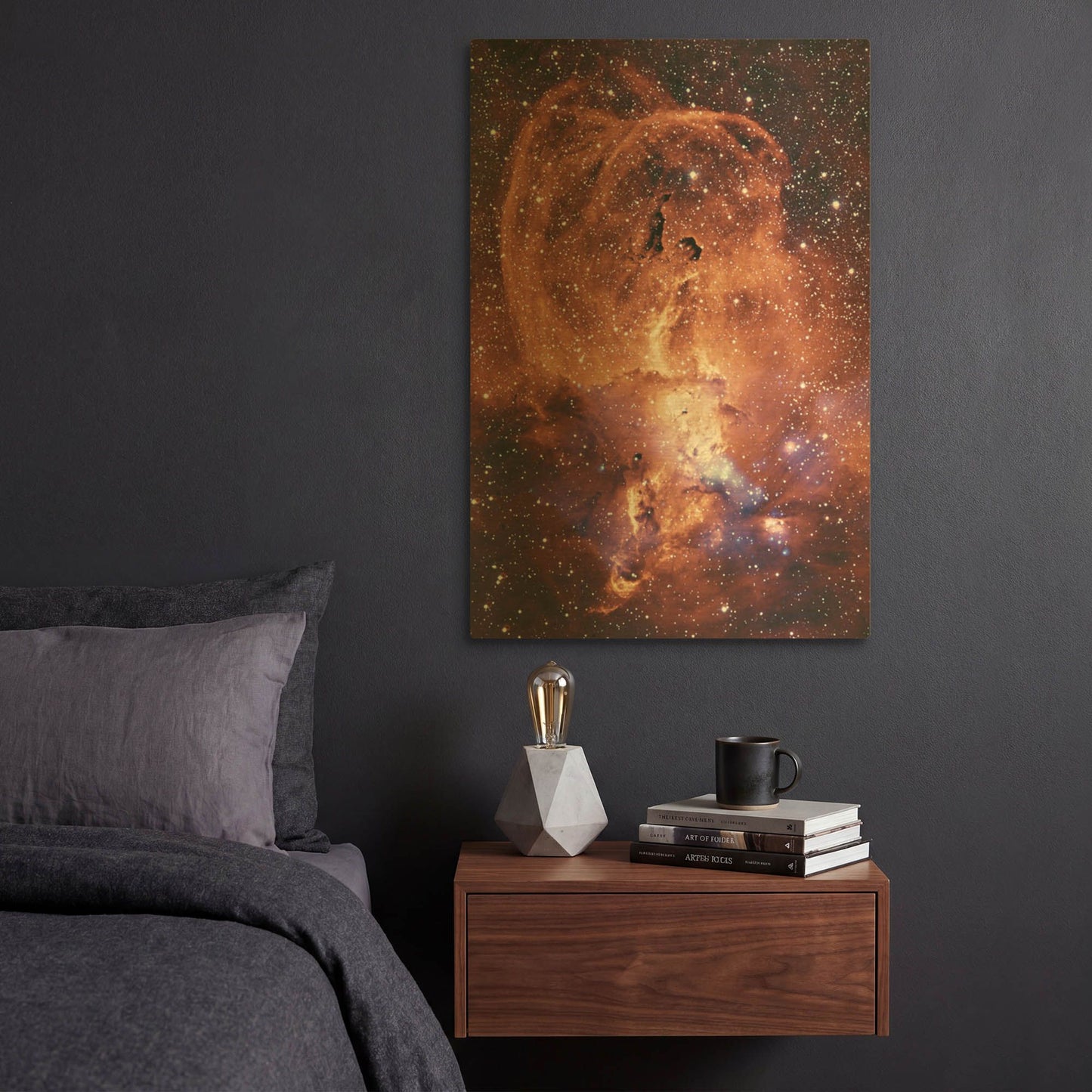 'NGC 3576 Nebula' By NASA Space Photos Gold Metal Wall Art