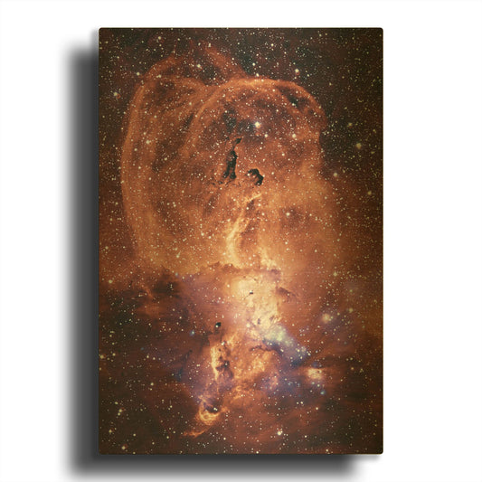 'NGC 3576 Nebula' By NASA Space Photos Gold Metal Wall Art