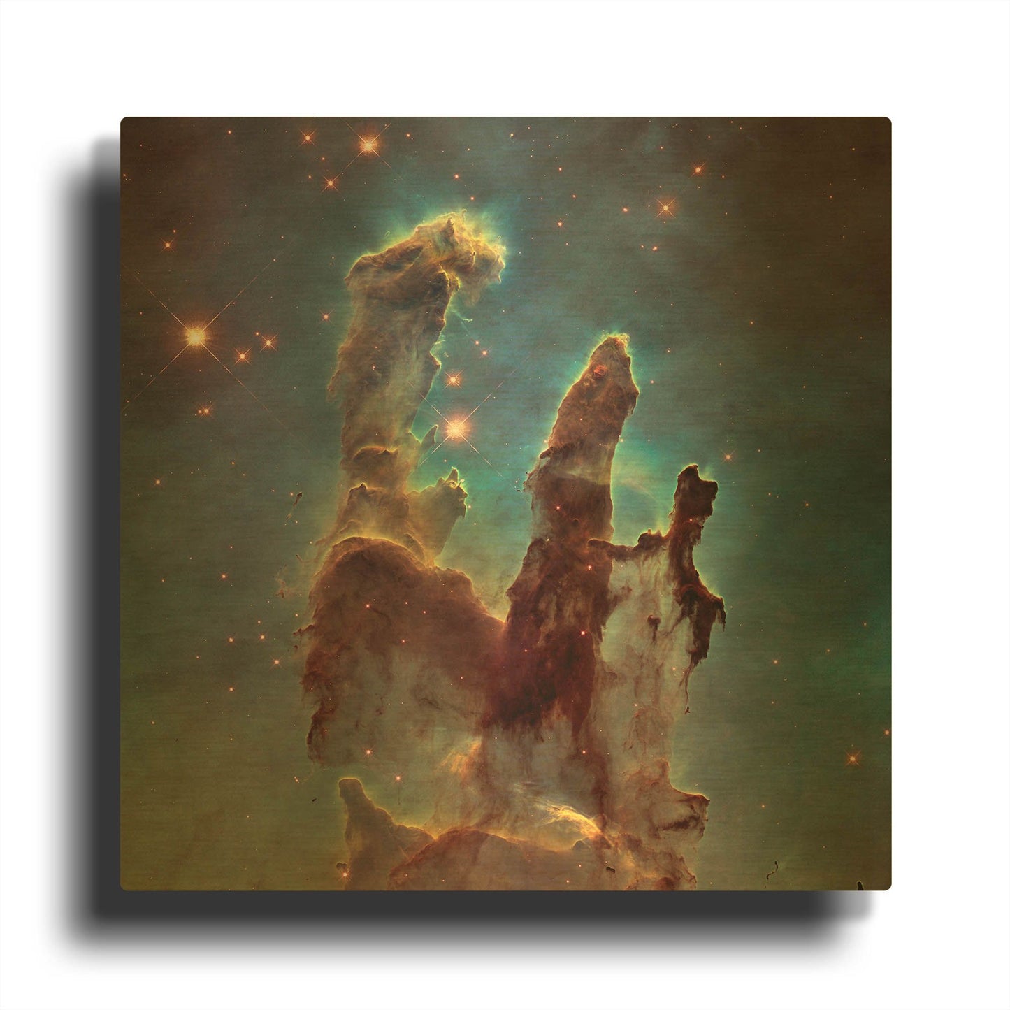 'Eagle Nebula' By NASA Space Photos Gold Metal Wall Art