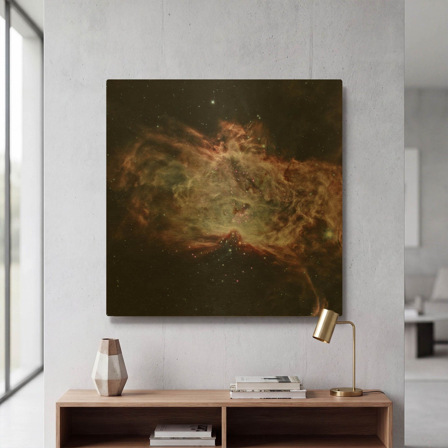 'Flame Nebula' By NASA Space Photos Gold Metal Wall Art