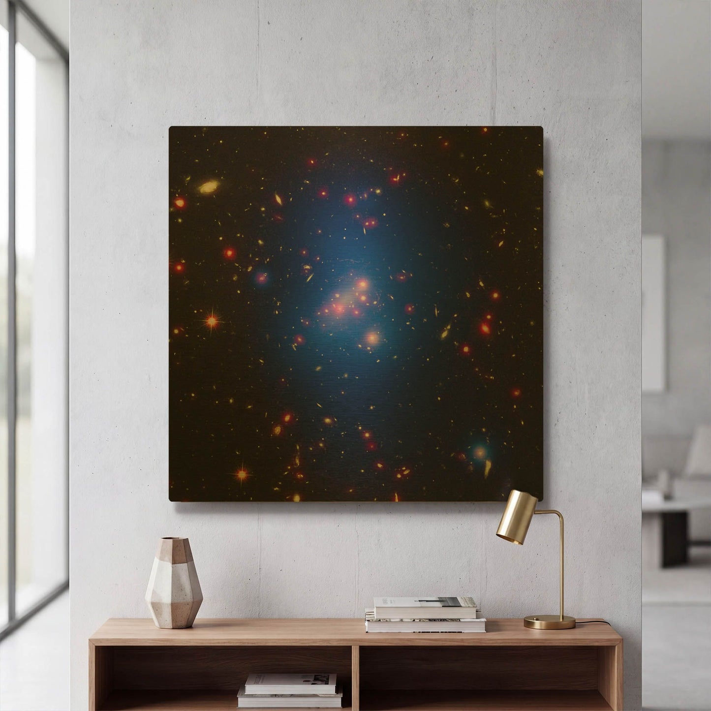 'Galaxy Cluster IDCS J1426' By NASA Space Photos Gold Metal Wall Art