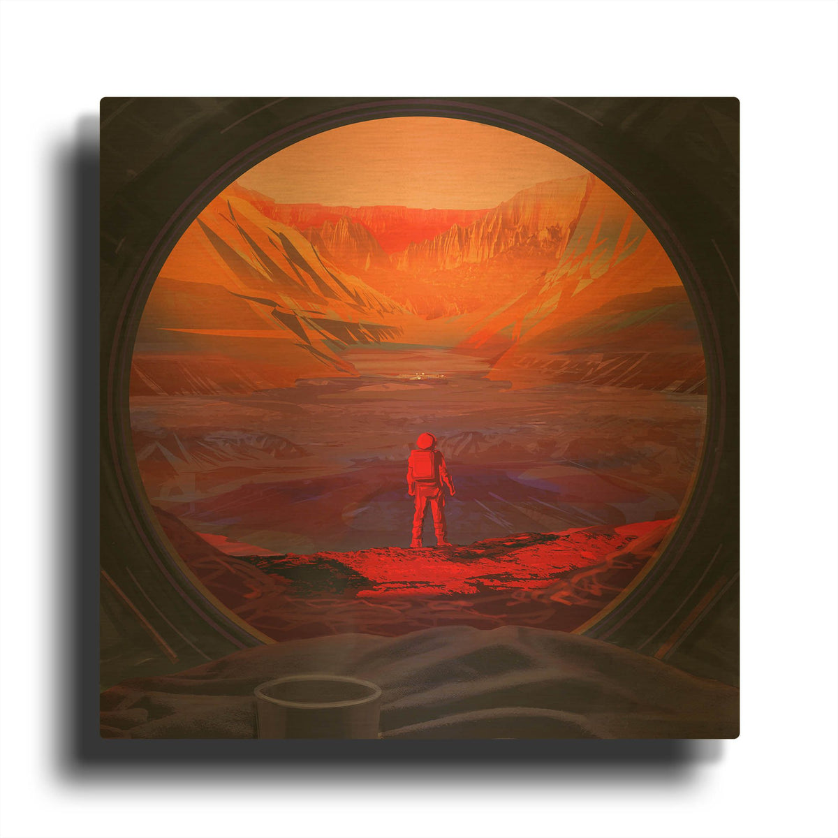 'On Mars' By NASA Space Photos Gold Metal Wall Art