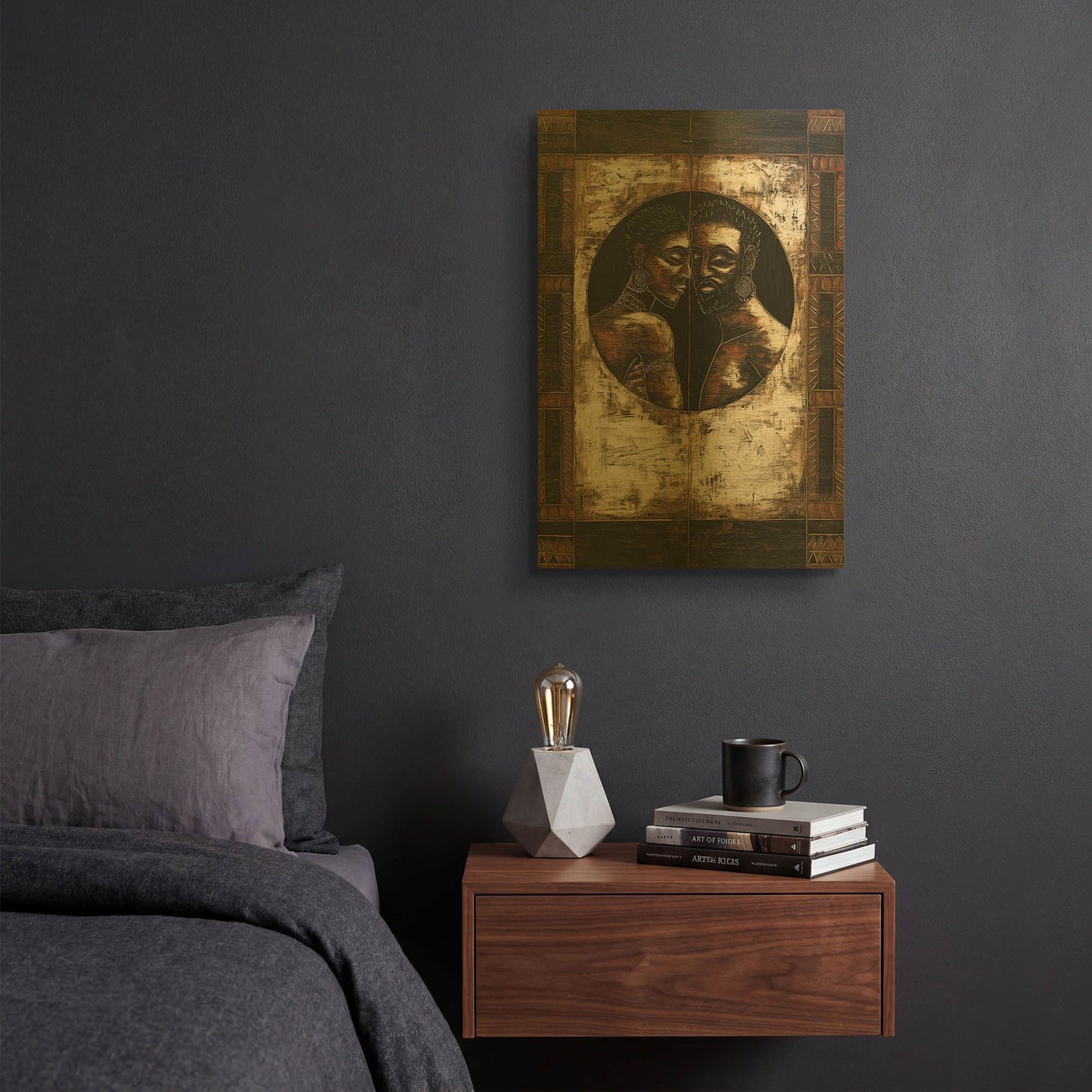 'Across The World' By Rich Monet Gold Metal Wall Art