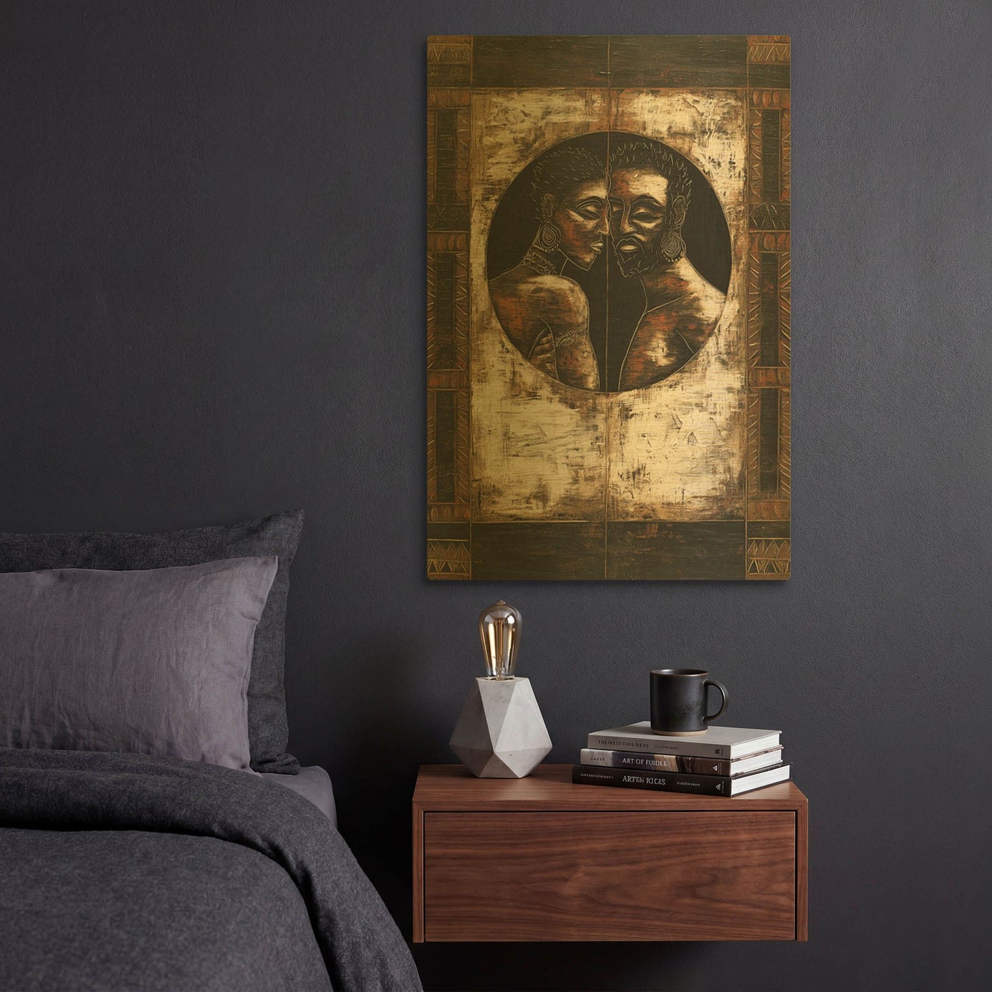 'Across The World' By Rich Monet Gold Metal Wall Art