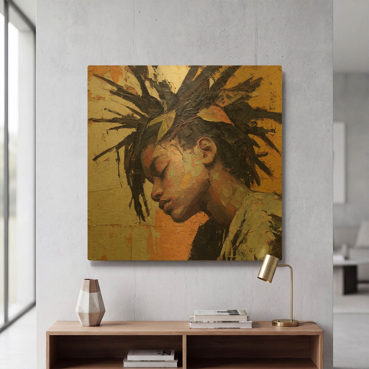 'Also Unfair' By Rich Monet Gold Metal Wall Art