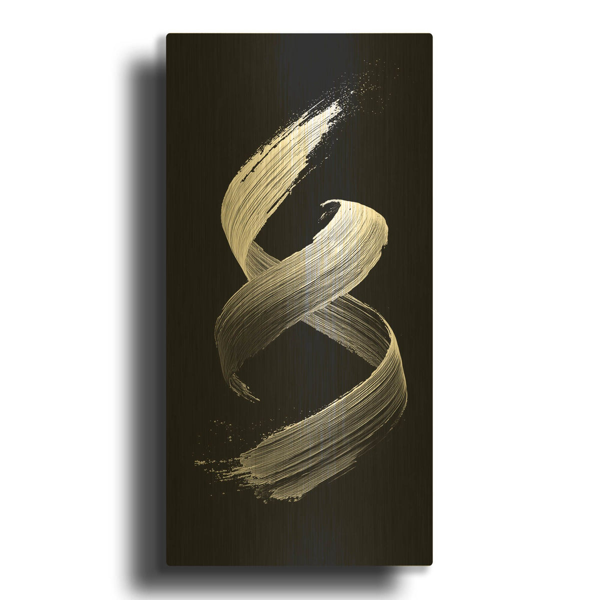 'Black And White Lambada' By Rich Monet Gold Metal Wall Art