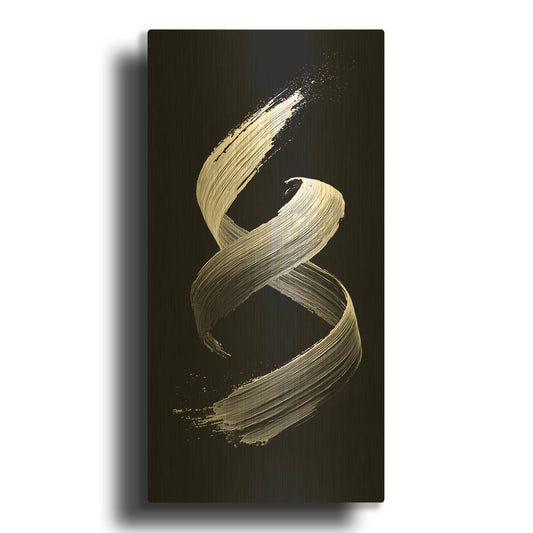 'Black And White Lambada' By Rich Monet Gold Metal Wall Art