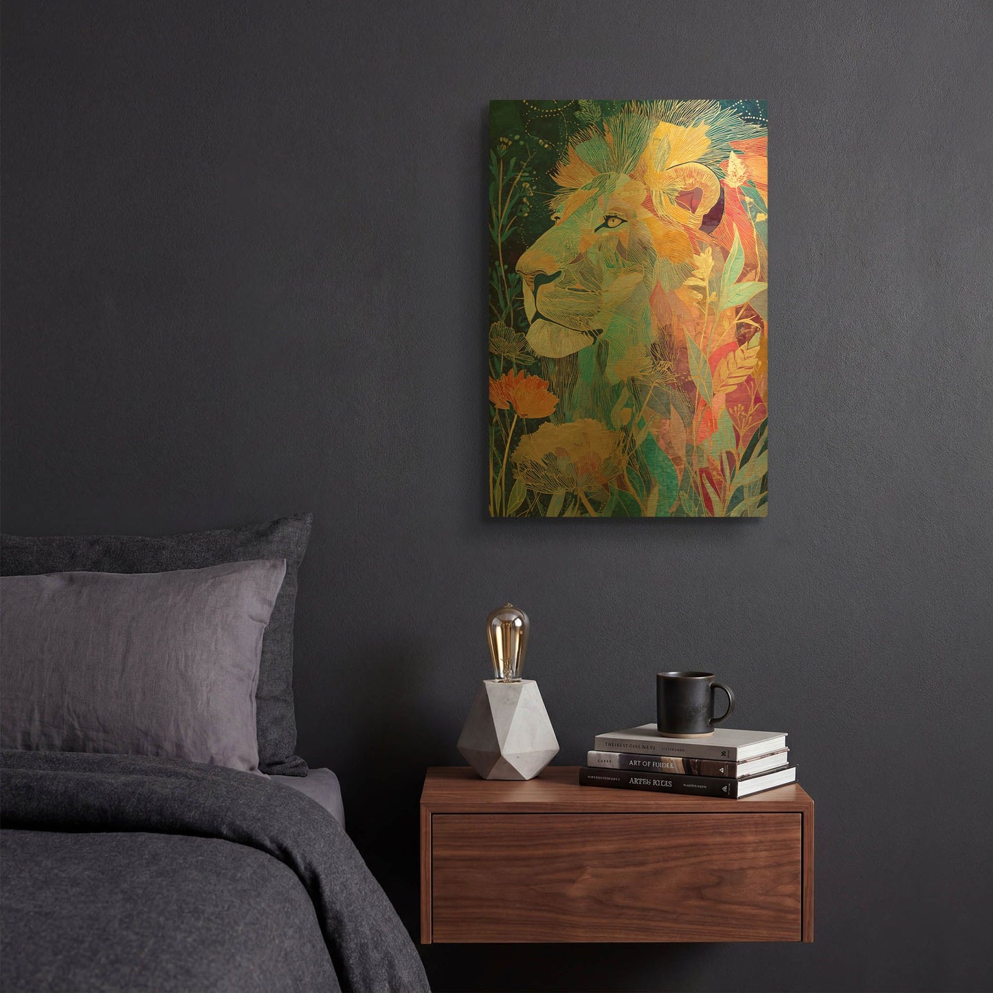 'Golden Lion' By Rich Monet Gold Metal Wall Art