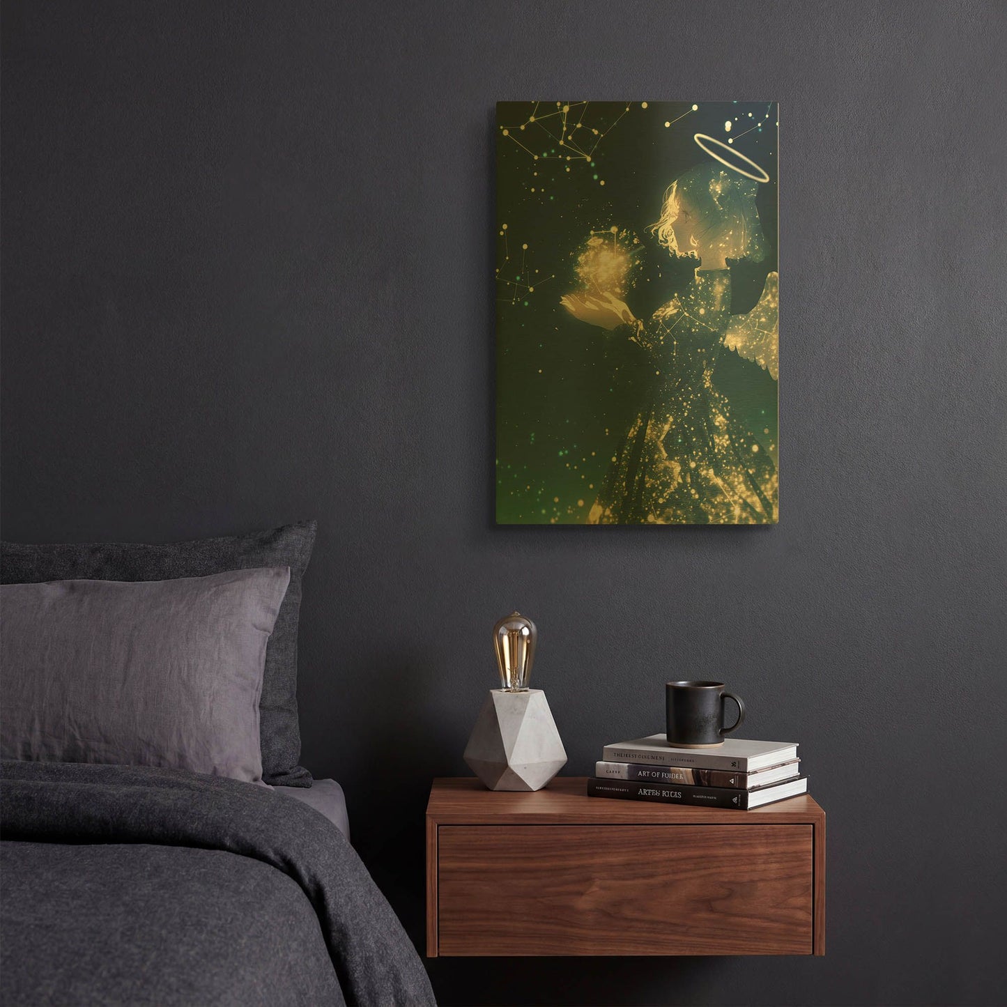 'Guardian Angel' By Rich Monet Gold Metal Wall Art
