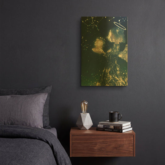 'Guardian Angel' By Rich Monet Gold Metal Wall Art